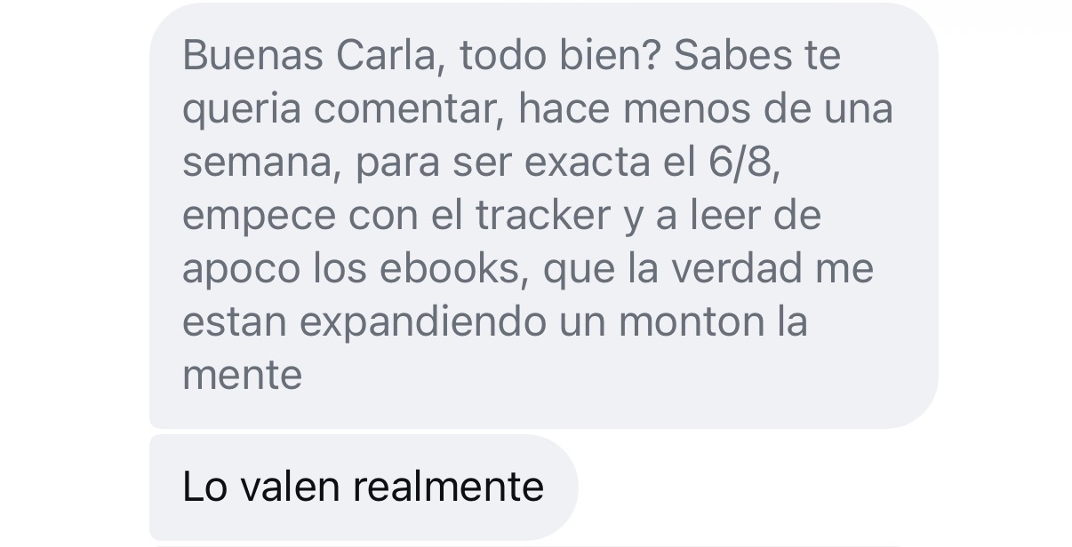 Reseña de una clienta